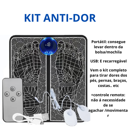 Kit Completo Massageador Elétrico com Controle Remoto - ElétriRelax