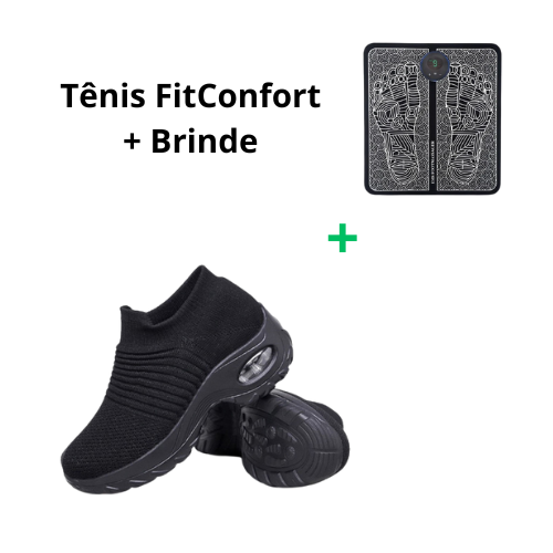 Tênis Sem Cadarço Ortopédico Macio | FitConfort + Massageador de Pés