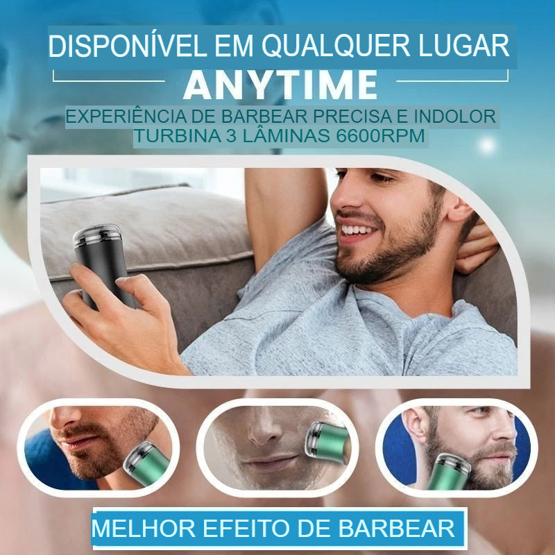 BarberPro - Barbeador Elétrico Lavável e Portátil